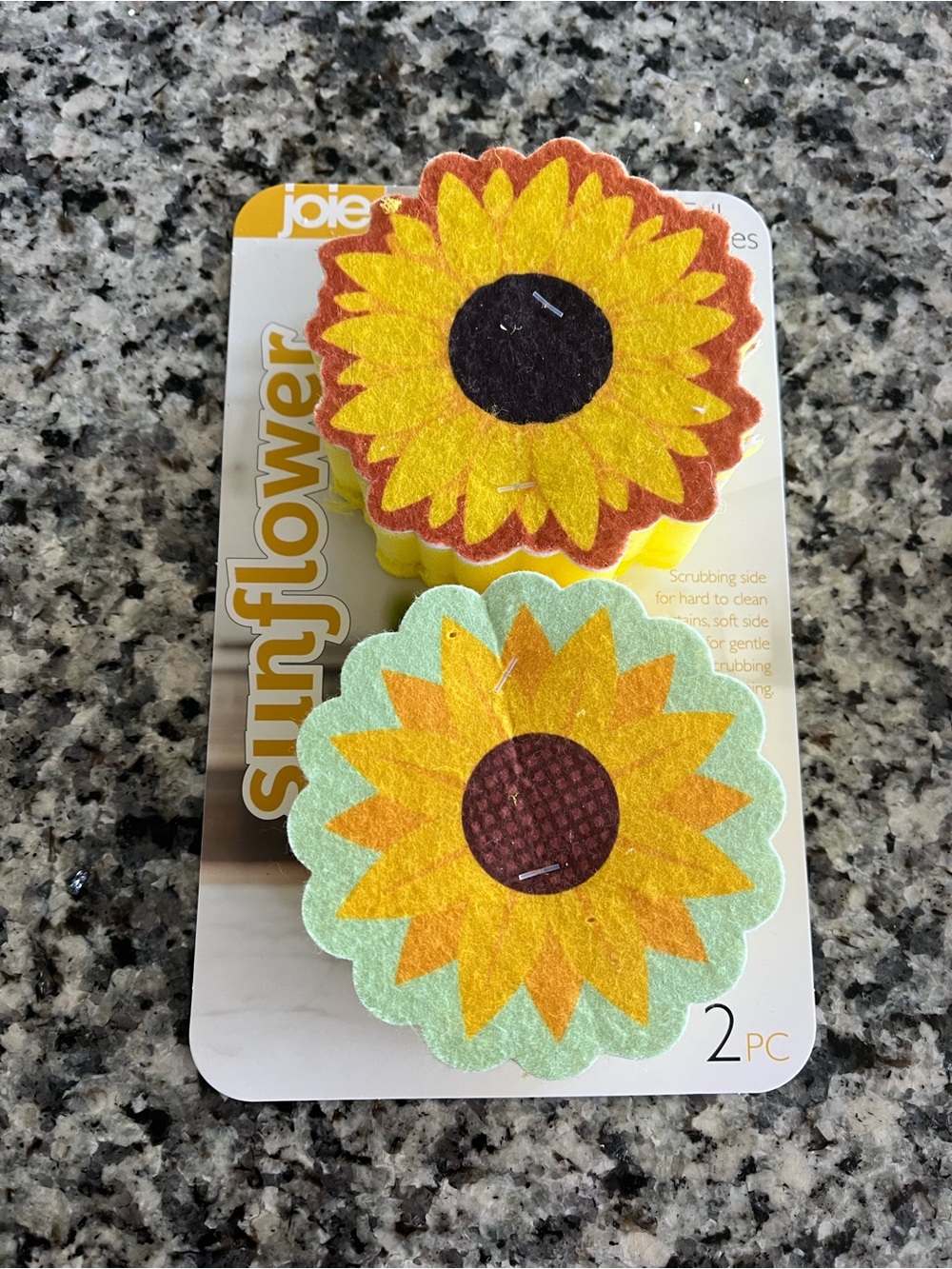 joie Sunflower Dish Sponges - Yellow & Green (2 PC)